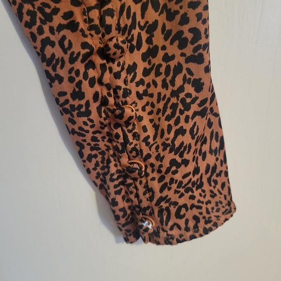 Free People- Animal Print Midi Dress - Picture 5 of 11